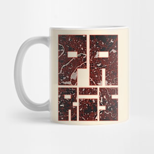 Paris, France City Map Typography - Vector Mug